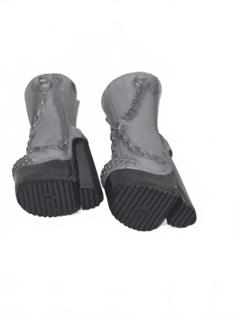 LOL Surprise OMG Melrose Doll Replacement Shoes Silver Metallic Platform Boots